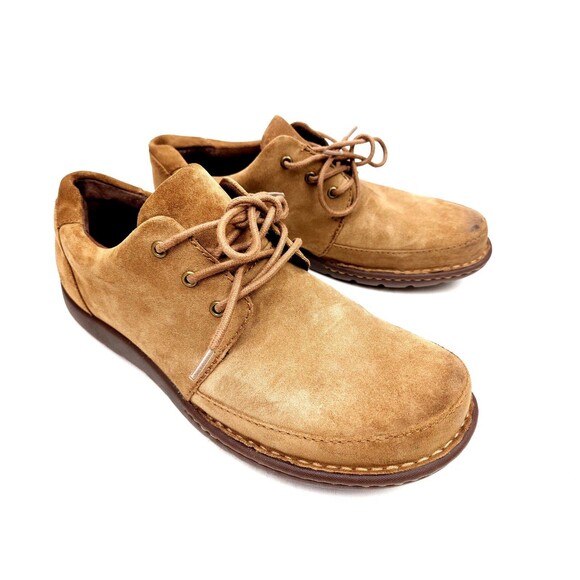 Born Mens Nigel 3-Eye Oxford Rust Brown Suede Distressed Size 9.5 M Shoes
